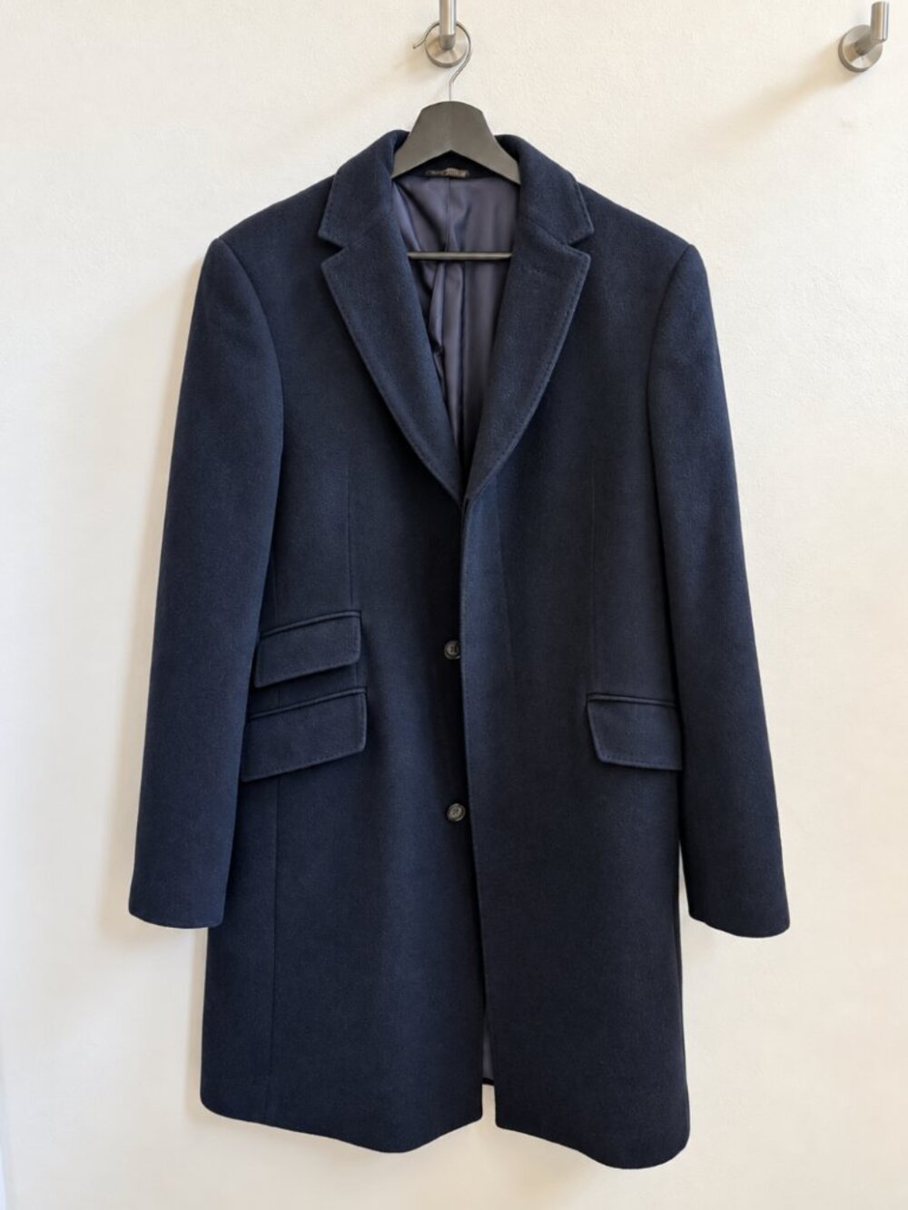 Banana Republic Men’s 100% Camel Hair Top Coat Black S Ireland